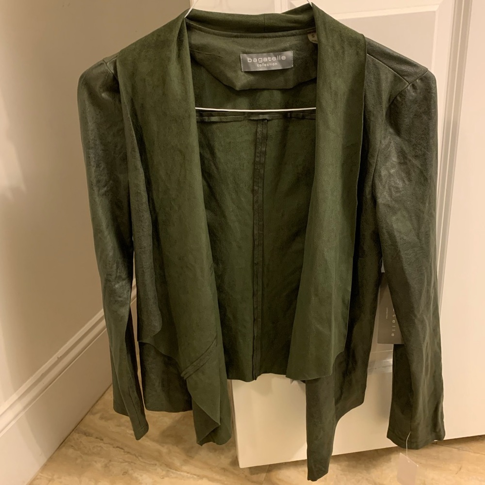 Vegan Leather & Suede Lightweight Jacket